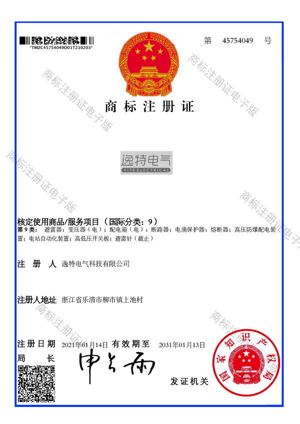 Trademark Registration Certificate