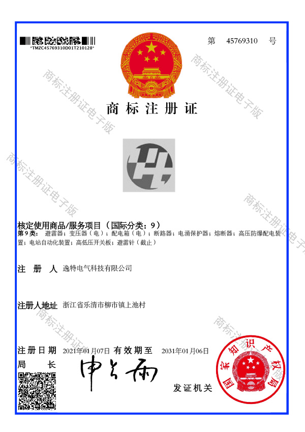 Trademark Registration Certificate