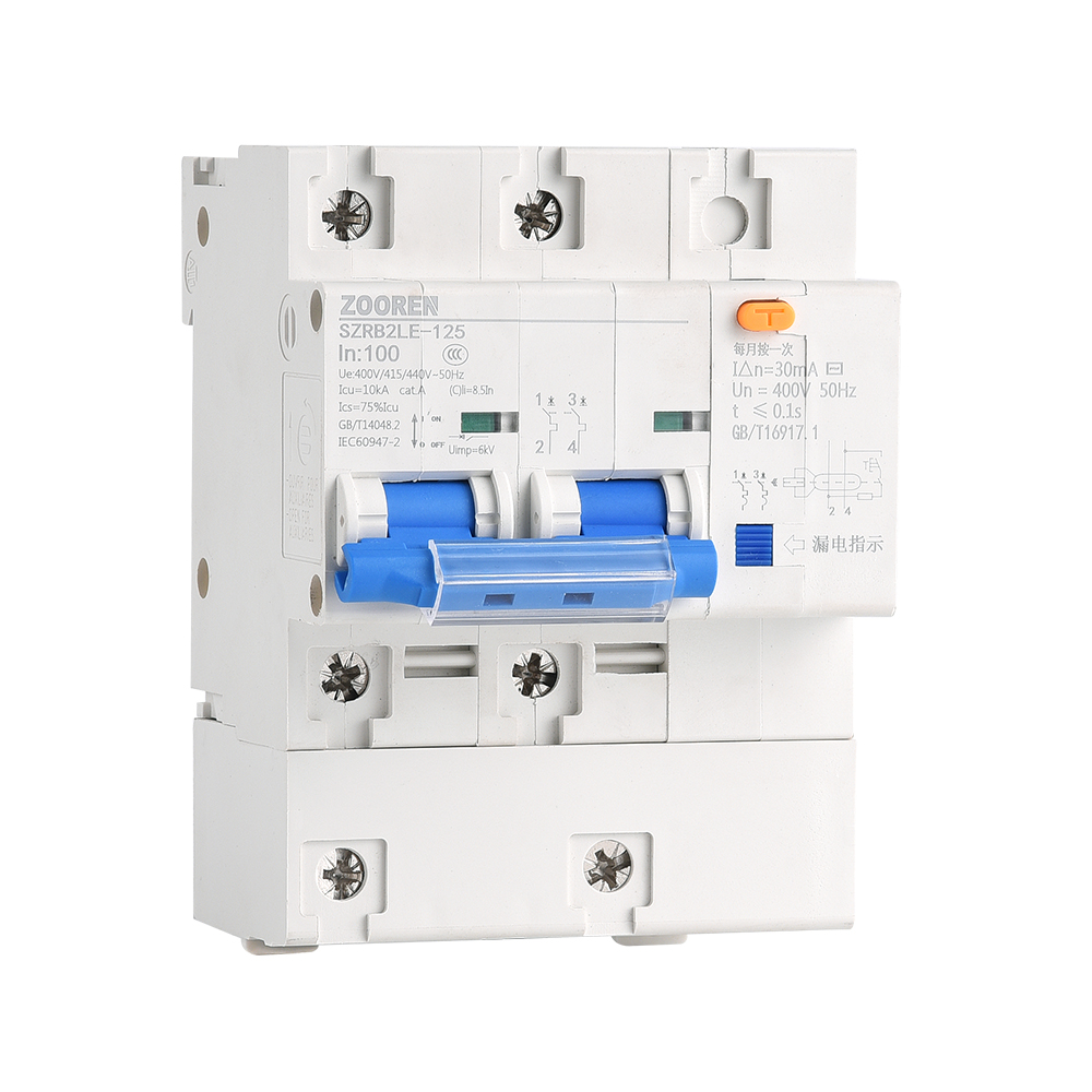 SZRB2LE-125 Series Residual Current Operated Circuit Breaker