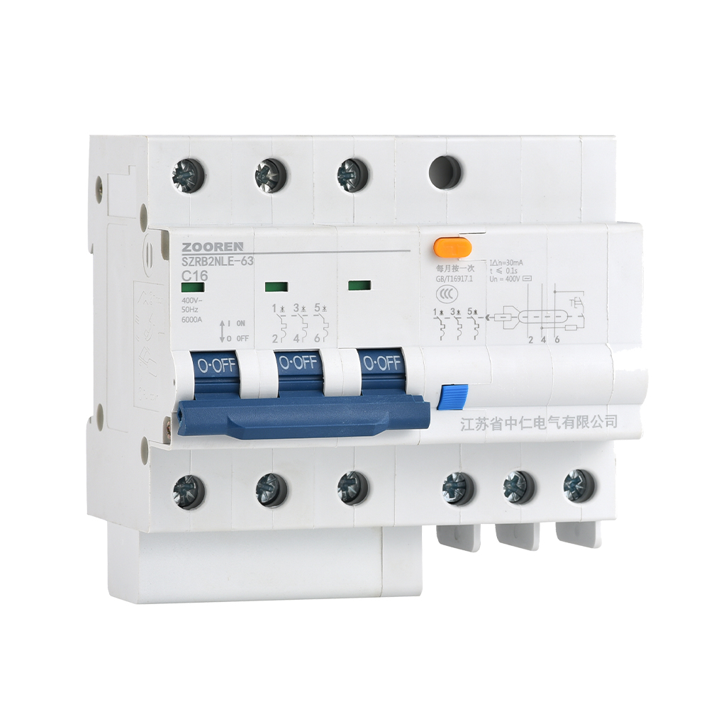 SZRB2NLE-63 Series Residual Current Operated Circuit Breaker