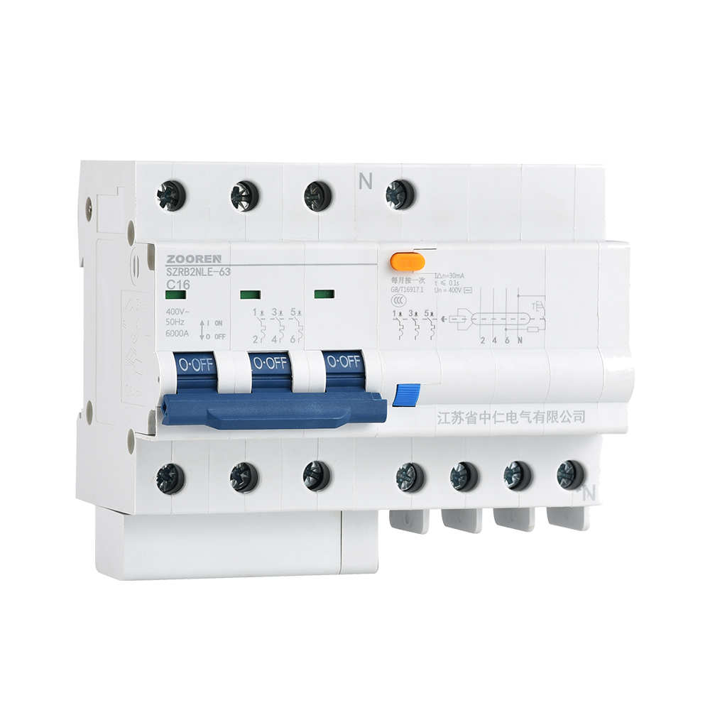 SZRB2NLE-63 Series Residual Current Operated Circuit Breaker